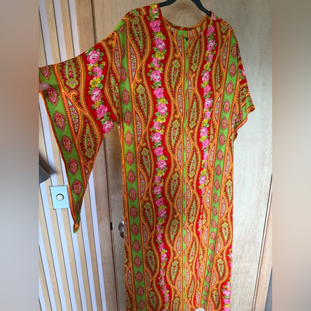 Vintage Vibrant Multicolor Women's Dress